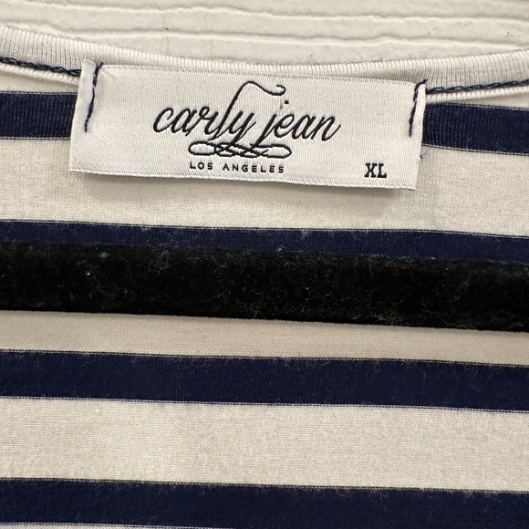 Carly Los Angeles nautical striped sailor t-shirt dress size XL GUC - Picture 3 of 4